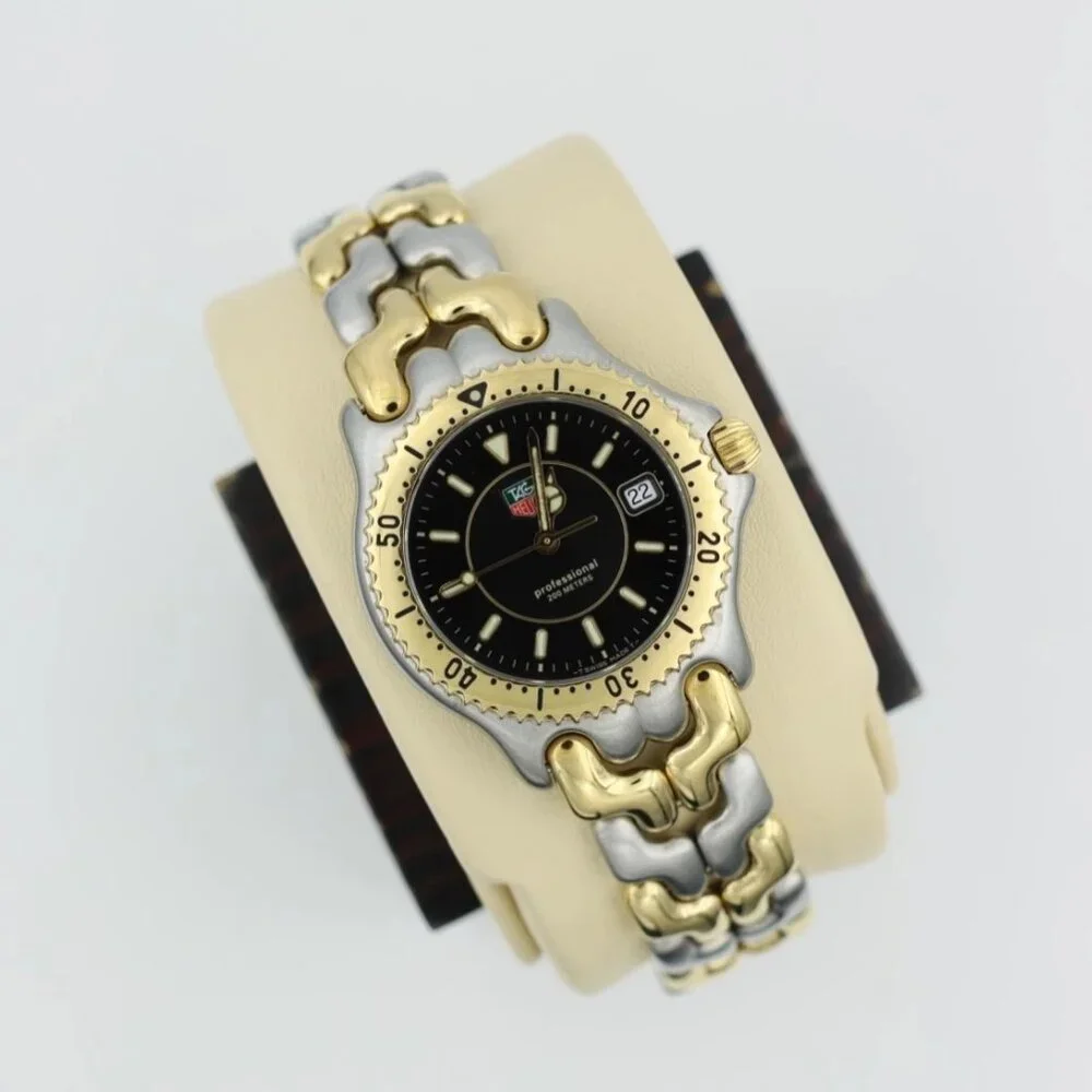 Tag Heuer WG1225.BB0438 Midsize SEL Quartz Watch Black Gold Silver Womens Mens